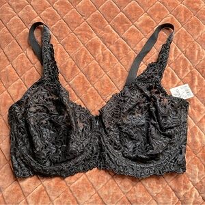 NWT Elegant Black Lace Bra